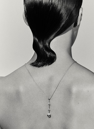 细节 - 点击放大 - SARAH EISMAN STUDIO - Pod 18K Gold Diamond Moonstone Smoky Quartz Drop Pendant Necklace