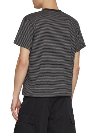 背面 - 点击放大 - KHOKI - Cotton Embroidered Striped T-shirt
