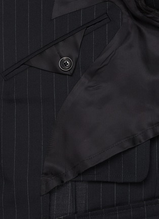  - KHOKI - Contrast Patch Lapelless Single Breasted Jacket