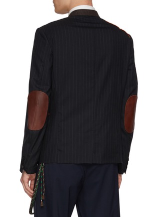 背面 - 点击放大 - KHOKI - Contrast Patch Lapelless Single Breasted Jacket