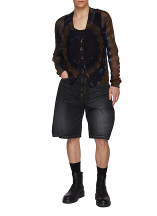 模特儿示范图 - 点击放大 - KHOKI - Circular Tie Dyed Washi Cotton Cardigan