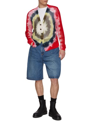 模特儿示范图 - 点击放大 - KHOKI - Circular Tie Dyed Washi Cotton Cardigan