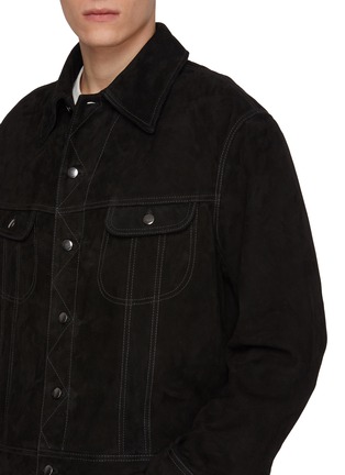  - STUDIO NICHOLSON - X Aaron Levine Boston Suede Leather Trucker Jacket
