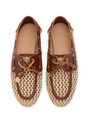 细节 - 点击放大 - ANCIENT GREEK SANDALS - Pliaria Net Leather Boat Shoes