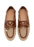 细节 - 点击放大 - ANCIENT GREEK SANDALS - Pliaria Net Leather Boat Shoes