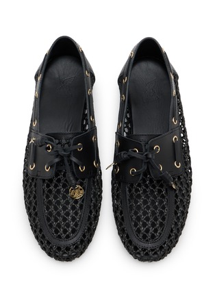 细节 - 点击放大 - ANCIENT GREEK SANDALS - Pliaria Net Leather Boat Shoes