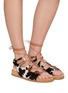 模特儿示范图 - 点击放大 - ANCIENT GREEK SANDALS - Trata Pony Hair Sandal