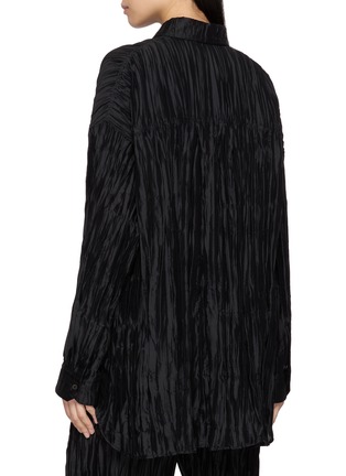 背面 - 点击放大 - R2W - Leary Oversized Crinkled Sheer Silk Blend Shirt