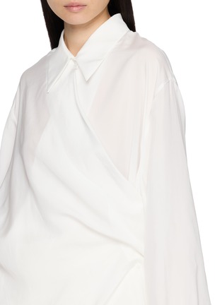  - R2W - Miles Oversized Draped Asymmetrical Silk Blend Shirt