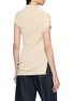 背面 - 点击放大 - R2W - Sophia Draped Ribbed Cotton Silk Linen Knit Top