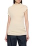 首图 - 点击放大 - R2W - Sophia Draped Ribbed Cotton Silk Linen Knit Top
