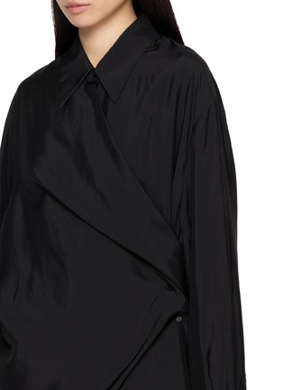  - R2W - Miles Oversized Asymmetrical Draped Silk Blend Shirt