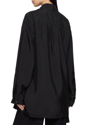 背面 - 点击放大 - R2W - Miles Oversized Asymmetrical Draped Silk Blend Shirt