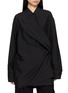 首图 - 点击放大 - R2W - Miles Oversized Asymmetrical Draped Silk Blend Shirt