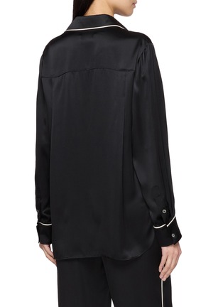 背面 - 点击放大 - R2W - Cielo Piped Collar Silk Shirt
