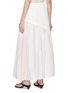 背面 - 点击放大 - R2W - Seria Asymmetrical Layered Chiffon Cotton Linen Blend Skirt
