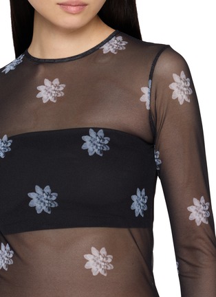  - THE LOOM - Long Sleeve Floral Sheer Top