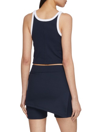 背面 - 点击放大 - NYLORA - Finley Contrast Binding Ribbed Cropped Top