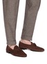 模特儿示范图 - 点击放大 - DOUCAL'S - Suede Penny Loafers