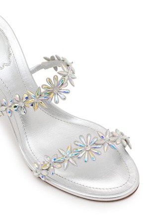 细节 - 点击放大 - RENÉ CAOVILLA - Crystal-Embellished Satin Lambskin Sandals