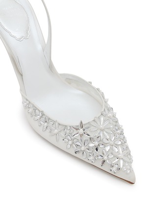 细节 - 点击放大 - RENÉ CAOVILLA - 80 Floral Pearl Crystal Strass Slingback Pumps