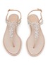 细节 - 点击放大 - RENÉ CAOVILLA - Eva Strass Embellished Satin Thong Sandals