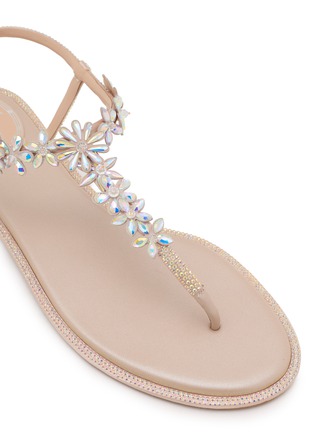 细节 - 点击放大 - RENÉ CAOVILLA - Eva Strass Embellished Satin Thong Sandals
