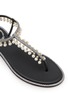 细节 - 点击放大 - RENÉ CAOVILLA - Diana Faux Pearl Embellished Satin Thong Sandals