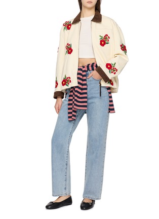 模特儿示范图 - 点击放大 - FOUND - Hand Embroidered Floral Work Jacket