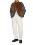 模特儿示范图 - 点击放大 - KRUF - Panelled Stand Collar Mink Fur Cashmere Down Vest