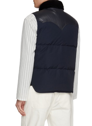 背面 - 点击放大 - KRUF - Leather Yoke Mink Fur Collar Vest