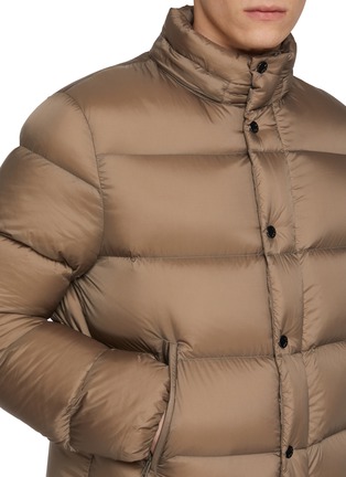  - KRUF - Detachable Raccoon Trim Hood Quilted Jacket
