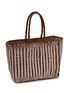 细节 - 点击放大 - DRAGON DIFFUSION - Handwoven Striped Buffalo Calf Leather Basket Tote Bag