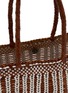 细节 - 点击放大 - DRAGON DIFFUSION - Handwoven Striped Buffalo Calf Leather Basket Tote Bag
