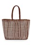 首图 - 点击放大 - DRAGON DIFFUSION - Handwoven Striped Buffalo Calf Leather Basket Tote Bag