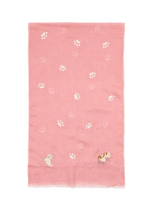 细节 - 点击放大 - CITRUS - 爪纹刺绣亚麻围巾