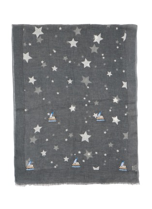 细节 - 点击放大 - CITRUS - 刺绣饰须边亚麻围巾