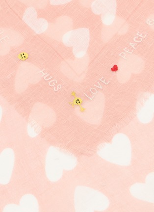 细节 - 点击放大 - CITRUS - 印花刺绣亚麻围巾