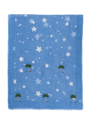 细节 - 点击放大 - CITRUS - 刺绣饰须边亚麻围巾