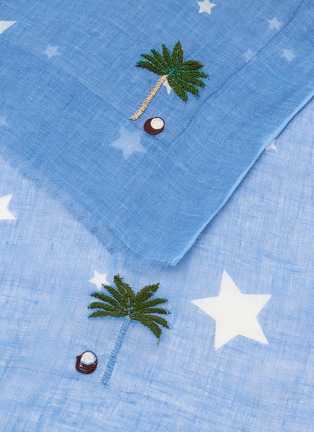 细节 - 点击放大 - CITRUS - 刺绣饰须边亚麻围巾