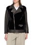 首图 - 点击放大 - KRUF - Mink Fur Panel Biker Leather Jacket