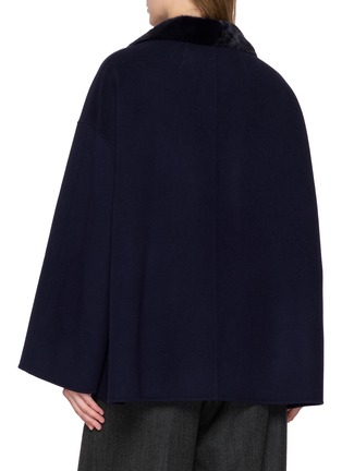 背面 - 点击放大 - KRUF - Detachable Mink Fur Collar Cashmere Coat