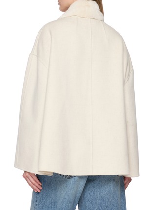 背面 - 点击放大 - KRUF - Detachable Mink Fur Collar Cashmere Coat