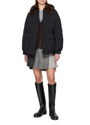 模特儿示范图 - 点击放大 - KRUF - Sable Fur Collar Padded Down Jacket