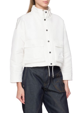 细节 - 点击放大 - KRUF - Detachable Fox Fur Trim Oversized Jacket