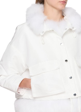  - KRUF - Detachable Fox Fur Trim Oversized Jacket