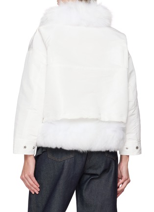 背面 - 点击放大 - KRUF - Detachable Fox Fur Trim Oversized Jacket