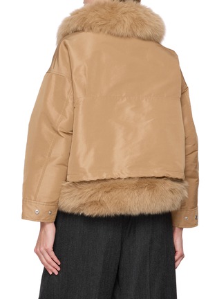 背面 - 点击放大 - KRUF - Detachable Fox Fur Trim Oversized Jacket