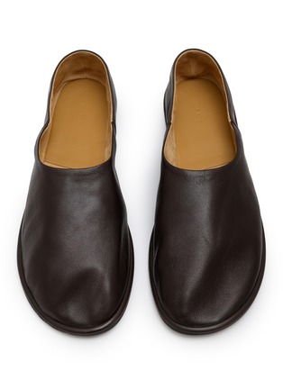 模特儿示范图 - 点击放大 - THE ROW - Canal Leather Slip-Ons