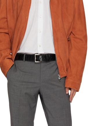 模特儿示范图 - 点击放大 - MAGNANNI - Eastwood Crocodile Leather Belt